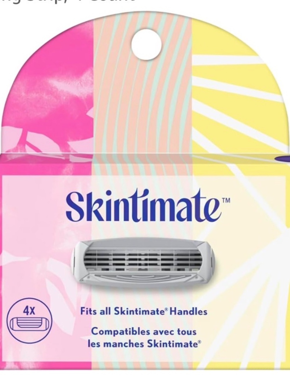 Skintimate Women's Razor Blade Refills, 4 Ultra Thin Blades, Pivoting Cartridge,